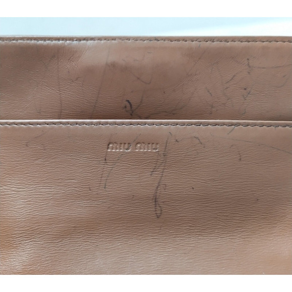 Miu Miu Brown Leather Crocodile Embossed Credit Card Bifold Wallet - Picture 10 of 16